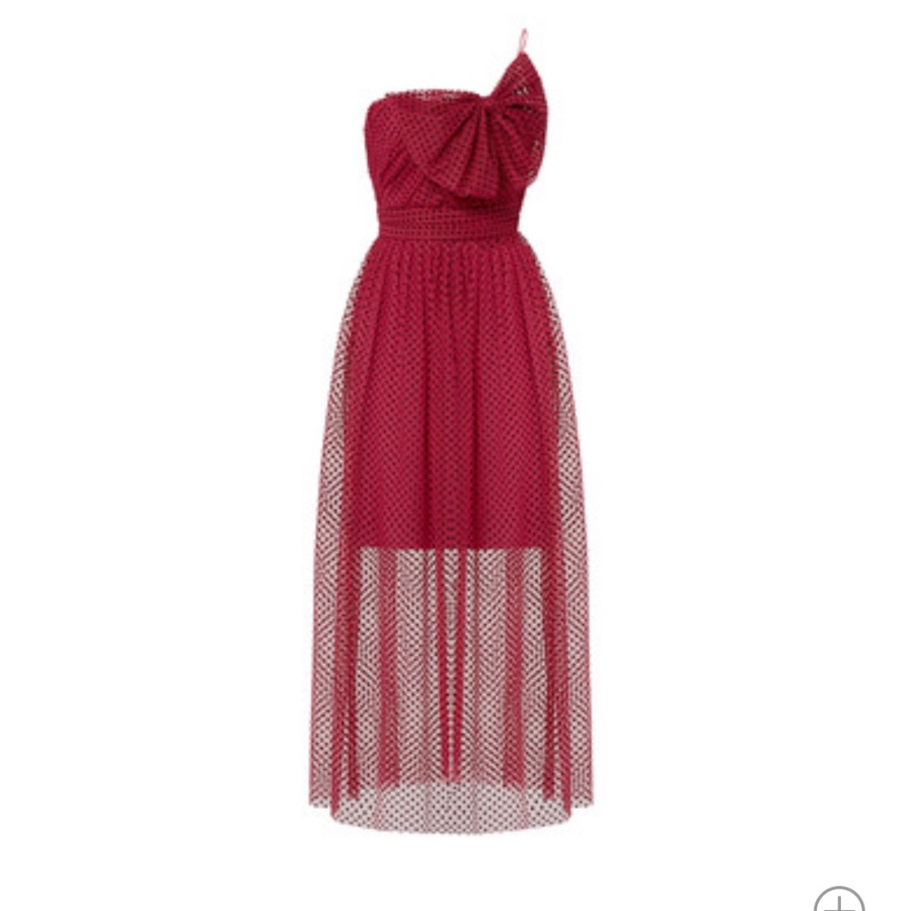 Polka dot red dress ML by Monique Lhuillier